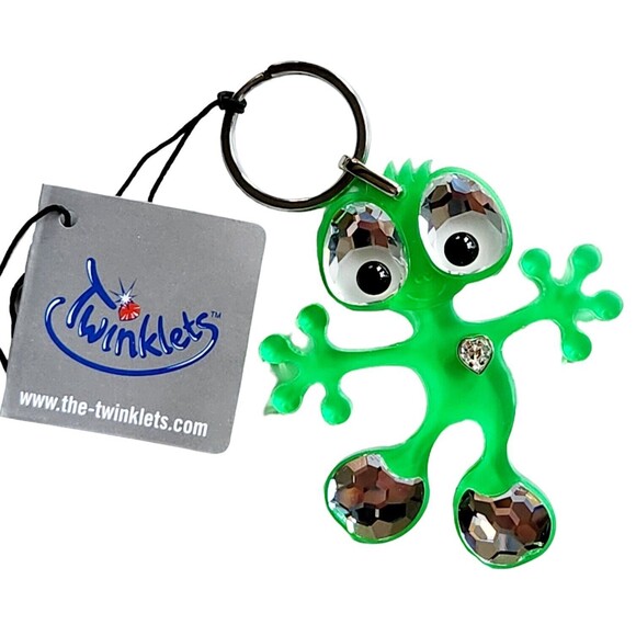 Twinklets Swarovski Crystal Purse Charm Keyring Green Jax - Picture 1 of 4